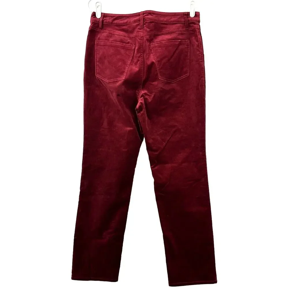 Soft Surroundings Blakely Velveteen Pants Red Size 8 Holiday Party